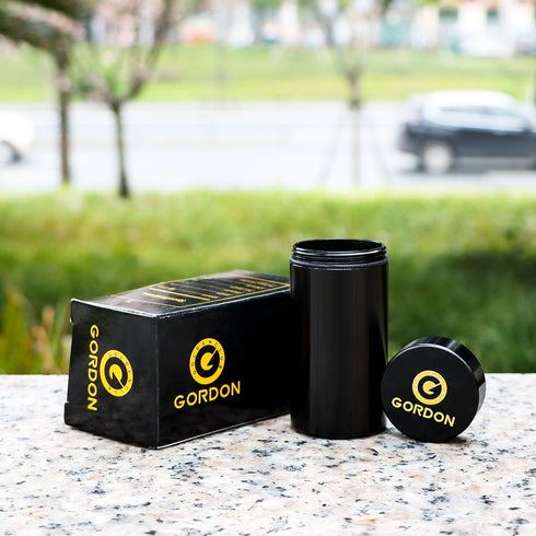 Gordon Smell Proof Airtight Aircraft Aluminum Storage Cigarette Jar, Black Stash Jars, 34 mm Size Smell Proof Container